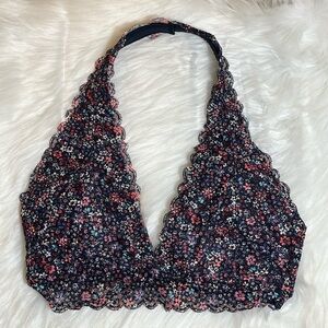 Gilly Hicks Abercrombie & Fitch Floral Lace Halter Bra
